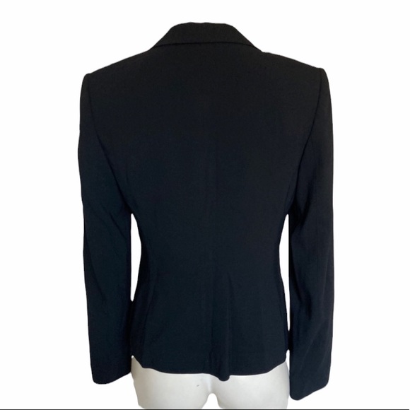 Escada Black Ruched Front Blazer Jacket Sz 38 - Picture 4 of 10
